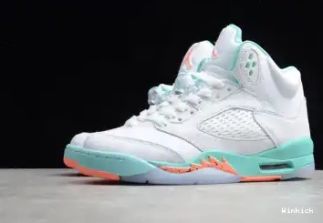 JORDAN AIR 5 440892-100 RETRO 'LIGHT GS AQUA' 0620